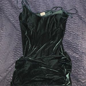 Vintage velvet green slip dress
